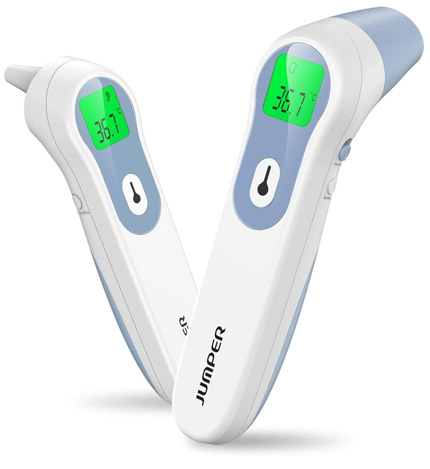 Thermomètre Frontal Fiable pour Mesurer la Fièvre, Thermometre Medical  Infrarouge Digital sans Contact 2 en 1 à la Lecture Directe et Précise,  Ecran LCD, pour Toute la Famille Adulte Bebe（Blanc） : 